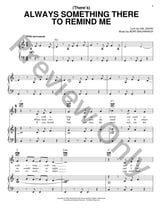 (THERE'S) ALWAYS SOMETHING THERE TO REMIND ME piano sheet music cover